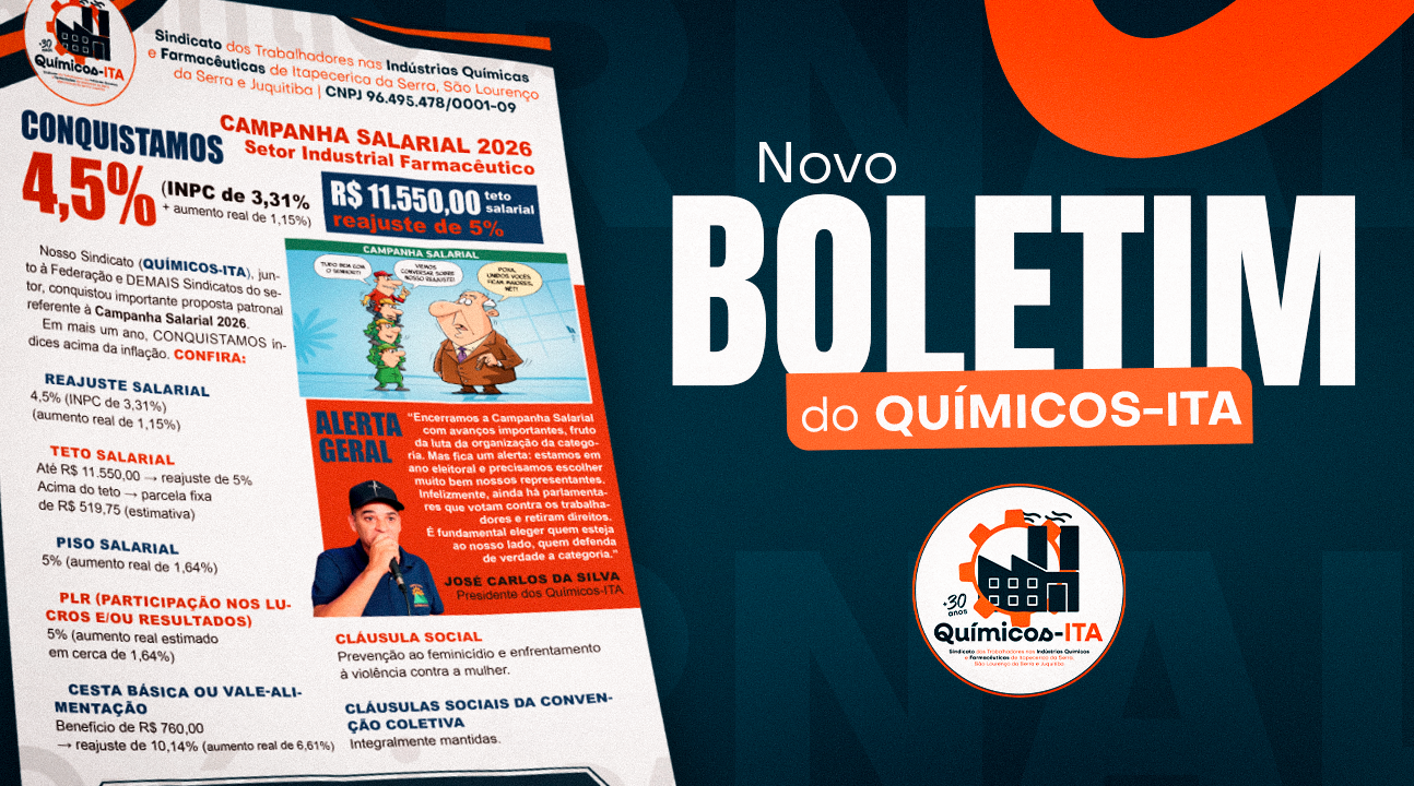 Confira o Boletim “Campanha Salarial 2026” e fique por dentro das atualizações da luta dos Farmacêuticos